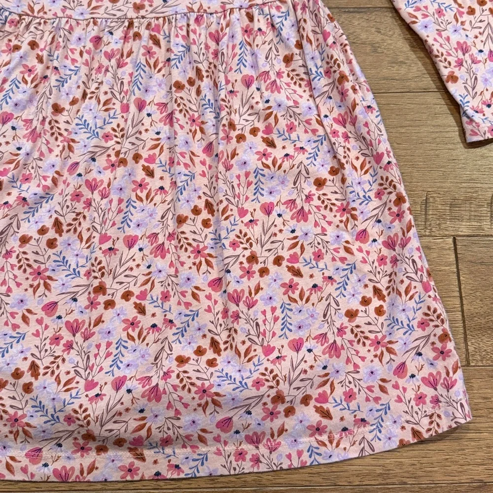 Carter’s KID Girls Pink Multi-colored Floral Long-Sleeve Dress - Size 8/8A
